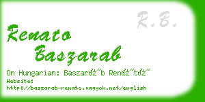 renato baszarab business card